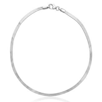 Sleek Silver Snake Anklet