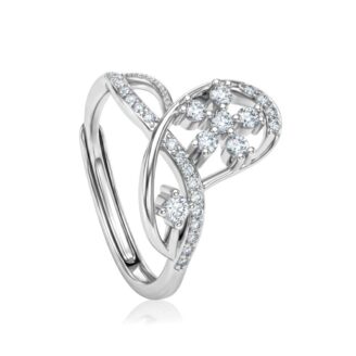 Celeste Bloom 925 Silver Adjustable Ring