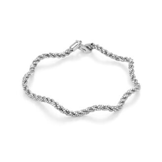 Elegant Twisted Silver Bracelet