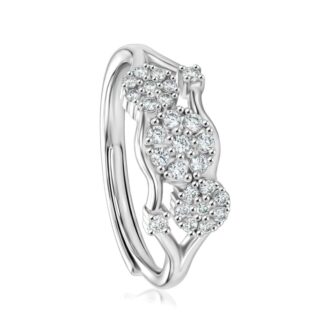 Elegant Diamond Cluster Ring in White Gold