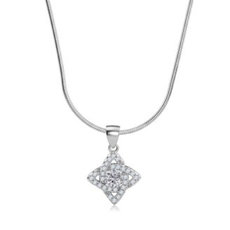 Royal Amethyst Glow 925 Silver Pendant Chain