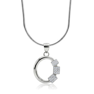 Crystal Circle 925 Silver Pendant Necklace